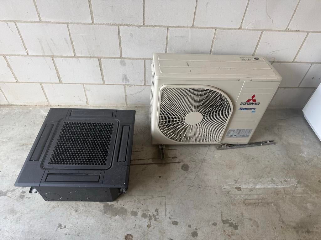 Mitsubishi Hyper Inverter Airco (binnen- en buitenunit), Gebruikt, 3 snelheden of meer, Ophalen of Verzenden, Energieklasse A of zuiniger