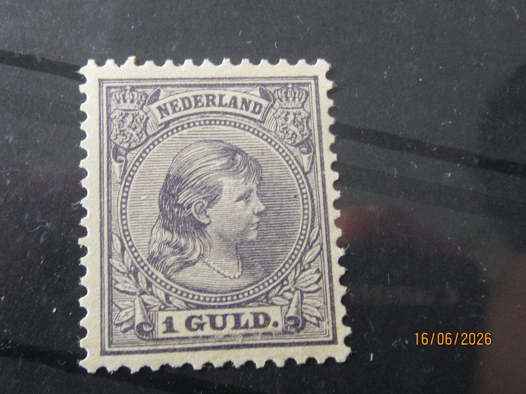 Nico Nederland 44 (X) Ongebruikt met plakker 1891, Ophalen of Verzenden, T/m 1940, Postfris