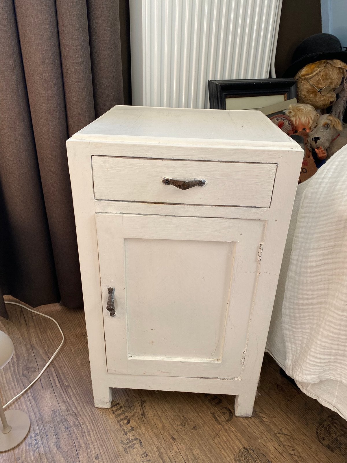 Brocante nachtkastje, Ophalen, Gebruikt, Minder dan 45 cm, 55 tot 70 cm