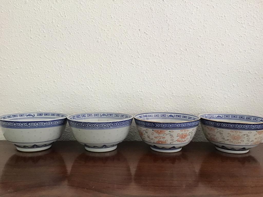 6 x chinese rijst kommen, schaaltjes., Ophalen of Verzenden, Aardewerk, Overige stijlen, Overige typen