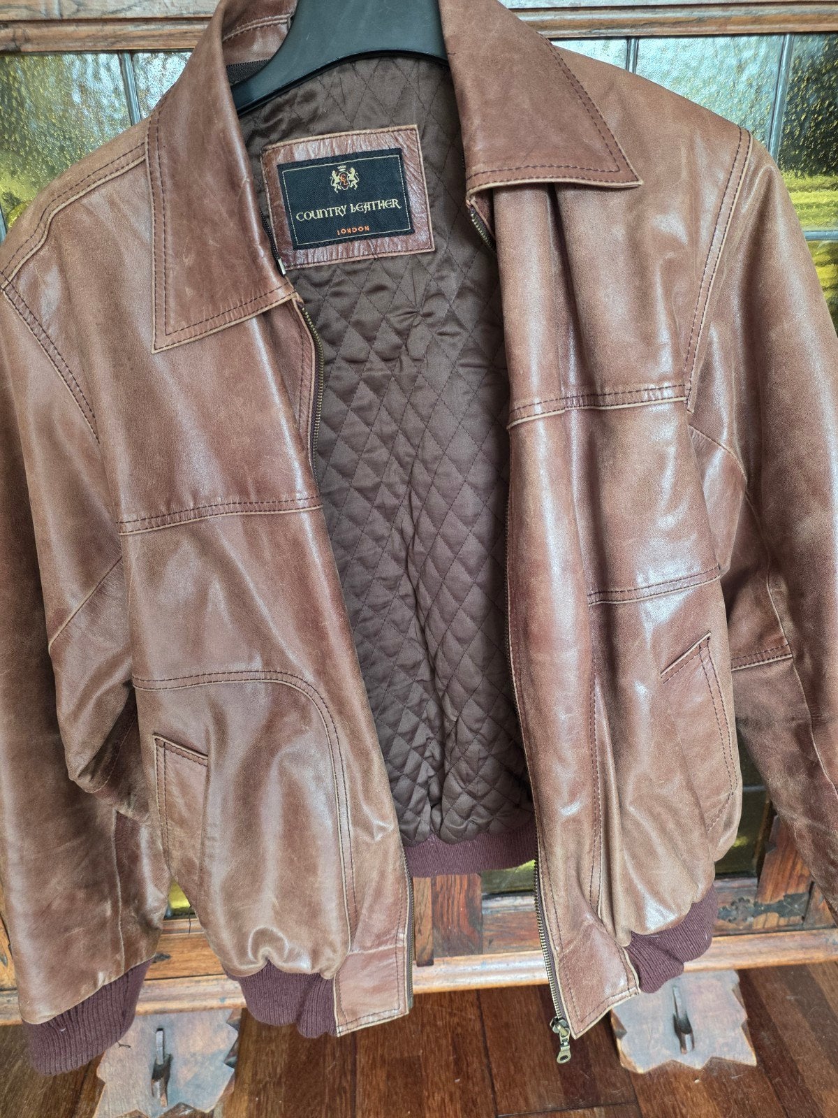 Leren heren jack Country Leather, Bruin, Overige maten, Ophalen of Verzenden, Country Leather