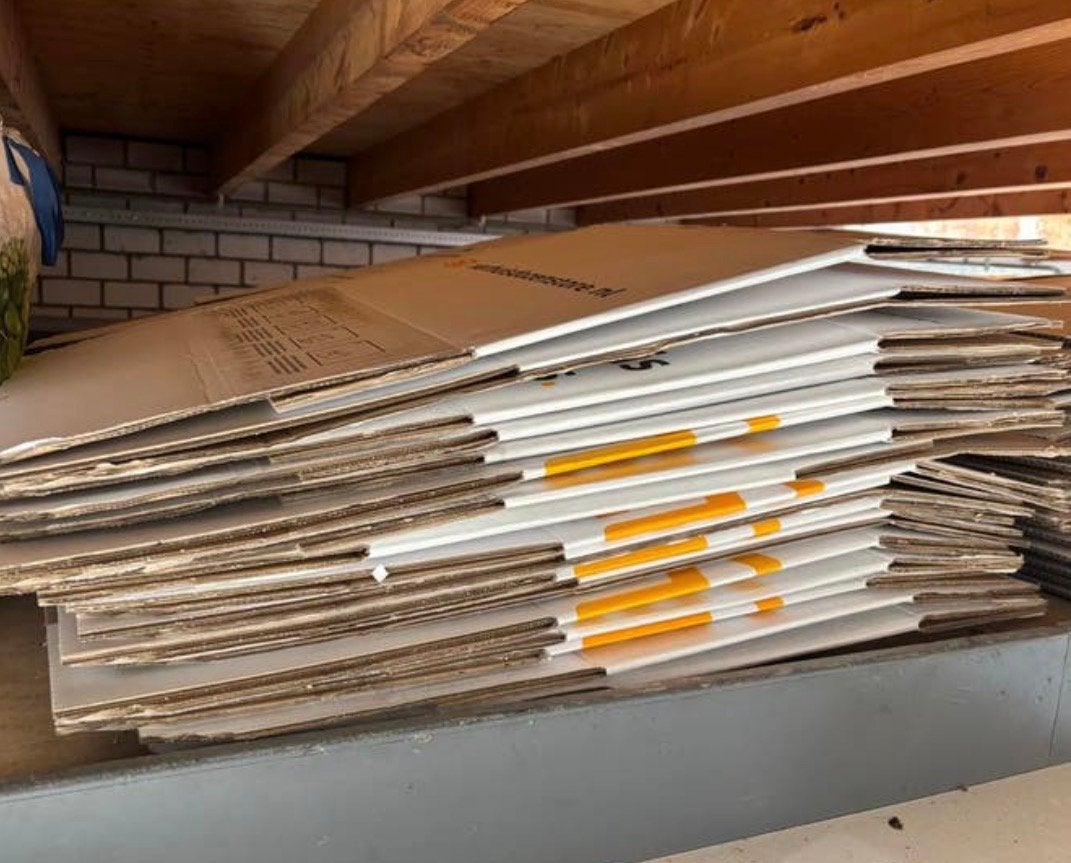 Verhuisdozen 25x dubbelgolf - 55 liter - autolock, Ophalen, Doos, Opvouwbaar, Minder dan 50 cm