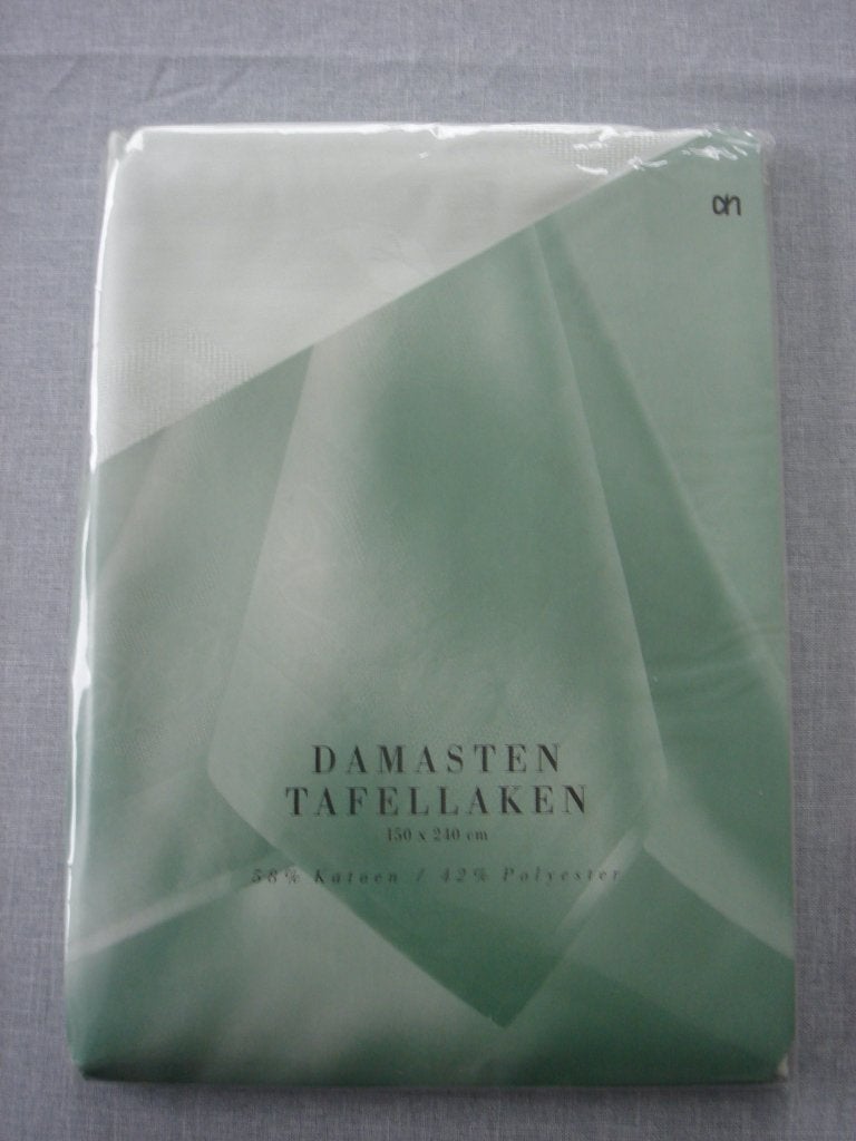Licht Groen Damast Tafellaken - Tafelkleed  , Ophalen of Verzenden, Nieuw, Rechthoek