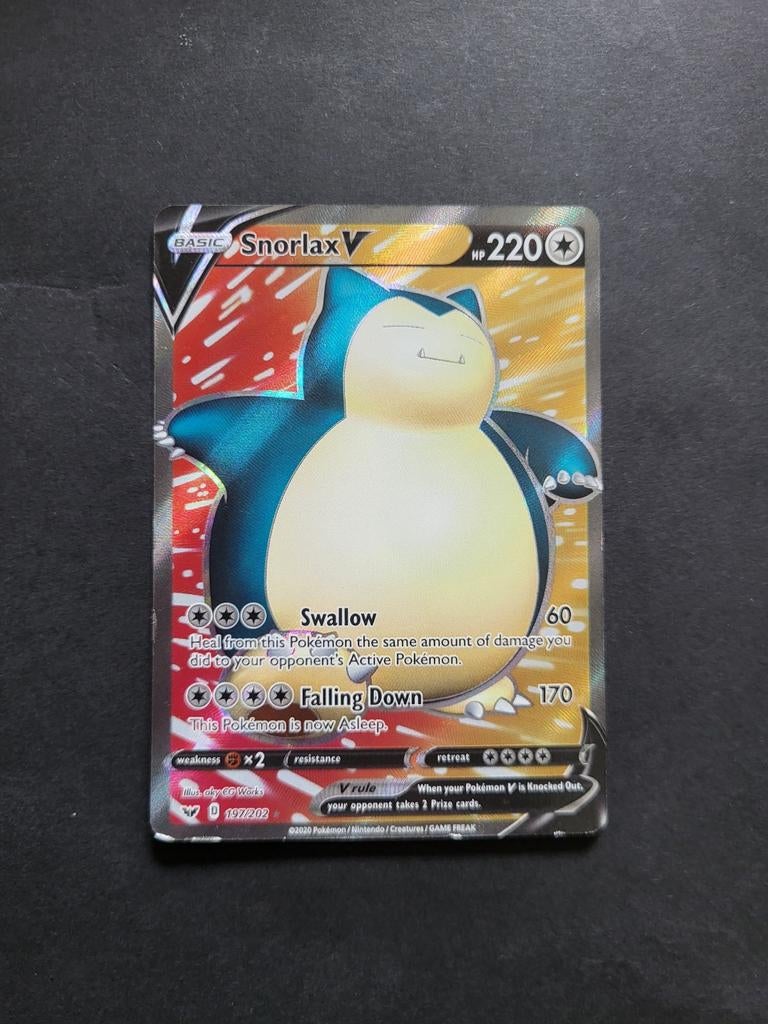 Snorlax V 197/202 - Sword & Shield Base Set, Verzenden