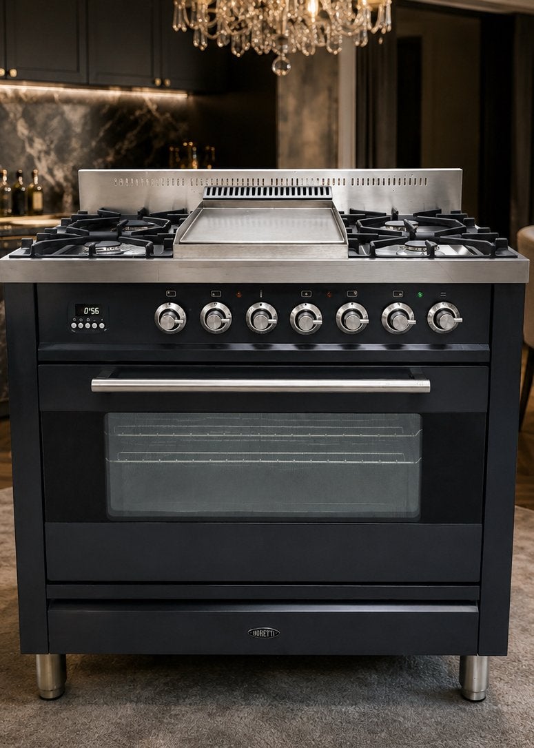 Boretti gasfornuis met grill plaat,90cm, Witgoed en Apparatuur, Fornuizen, Ophalen, Gebruikt, Energieklasse A of zuiniger, Gas
