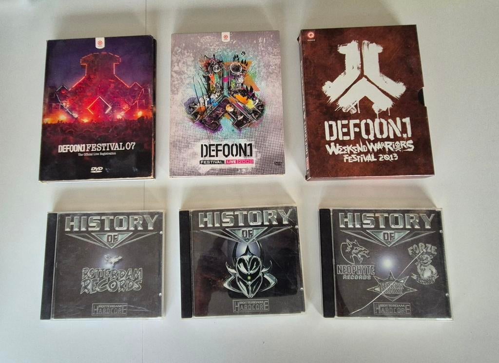 Defqon.1 & History of Rotterdam Hardcore DVD/CD Collectie, Cd's en Dvd's, Cd's | Dance en House, Gebruikt, Dance Populair, Boxset