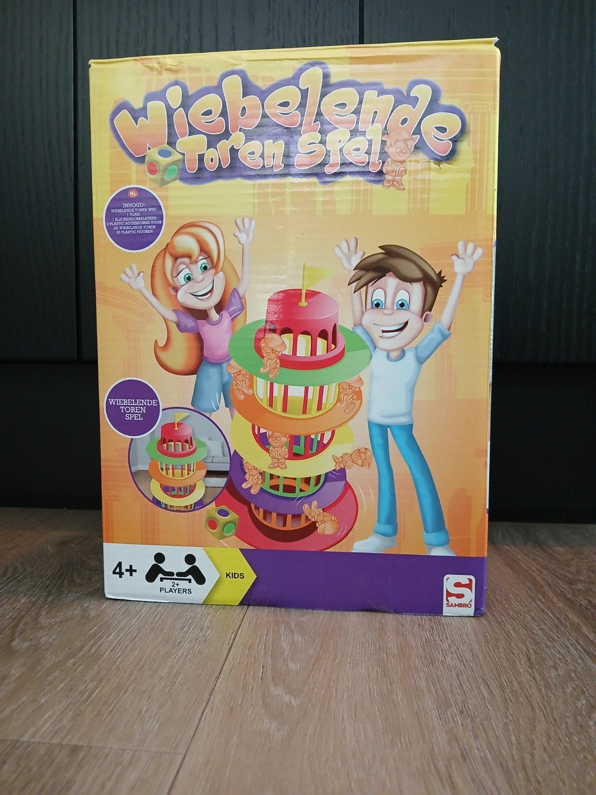 Wiebelende toren spel, Drie of vier spelers, Verzenden, Zo goed als nieuw