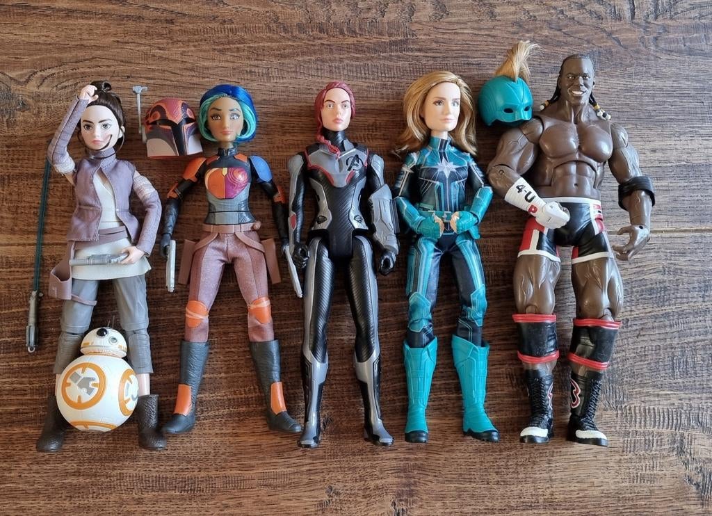 Marvel Avengers, Star Wars,  barbie, Elijah Burk, Ophalen of Verzenden, Pop