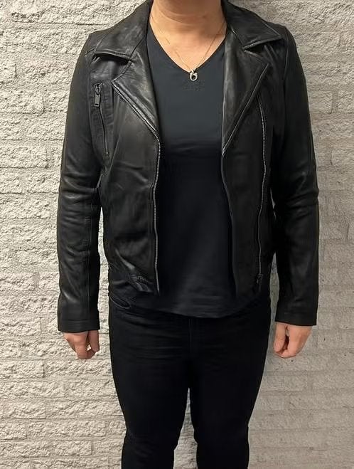 NIEUW! WHY7 echt leren biker jas, rits, zwart, €179,99, Ophalen of Verzenden, Nieuw, Maat 38/40 (M), Zwart