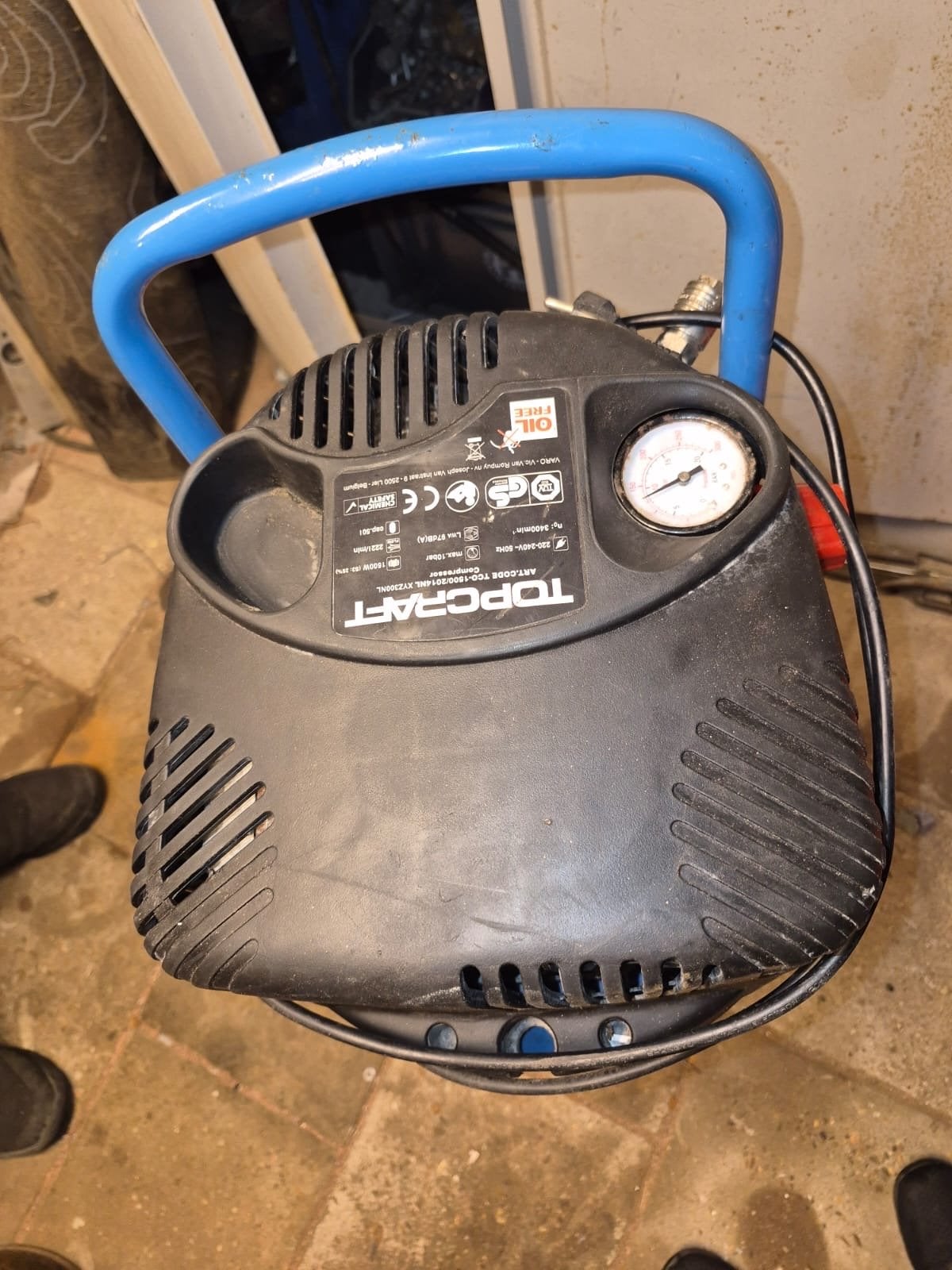 Topcraft Compressor 10 bar, Ophalen, Gebruikt, 10 bar of meer, 25 tot 100 liter
