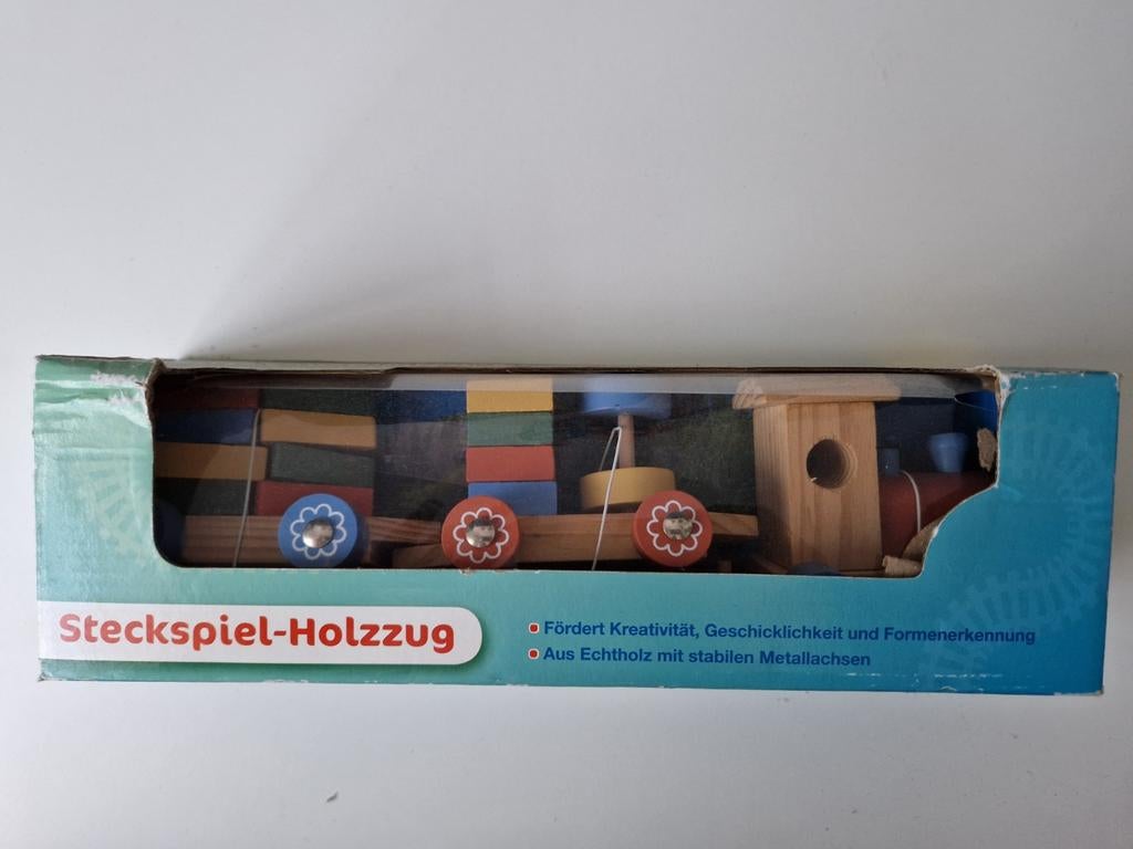 Nieuwe Steckspeel-Holzzug Houten Trein 1+, Kinderen en Baby's, Speelgoed | Houten speelgoed, Ophalen of Verzenden, Nieuw, Overige typen