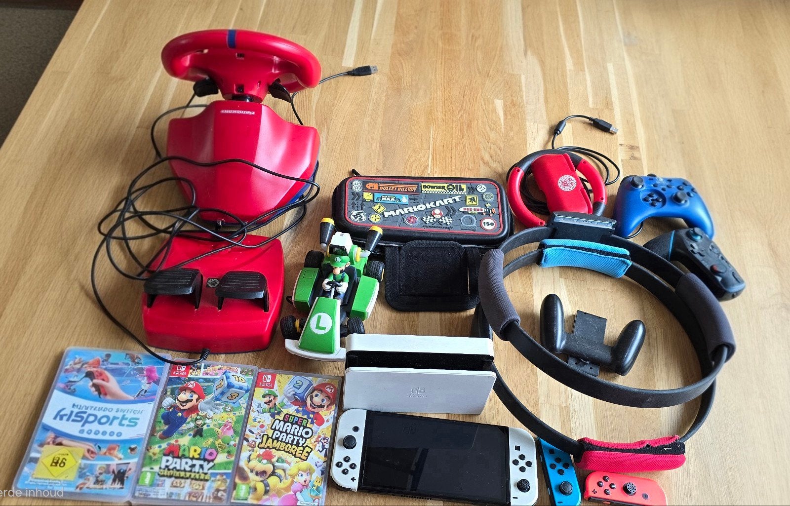 Nintendo Oled. amper gebruikte., Ophalen, Zo goed als nieuw, Met 2 controllers