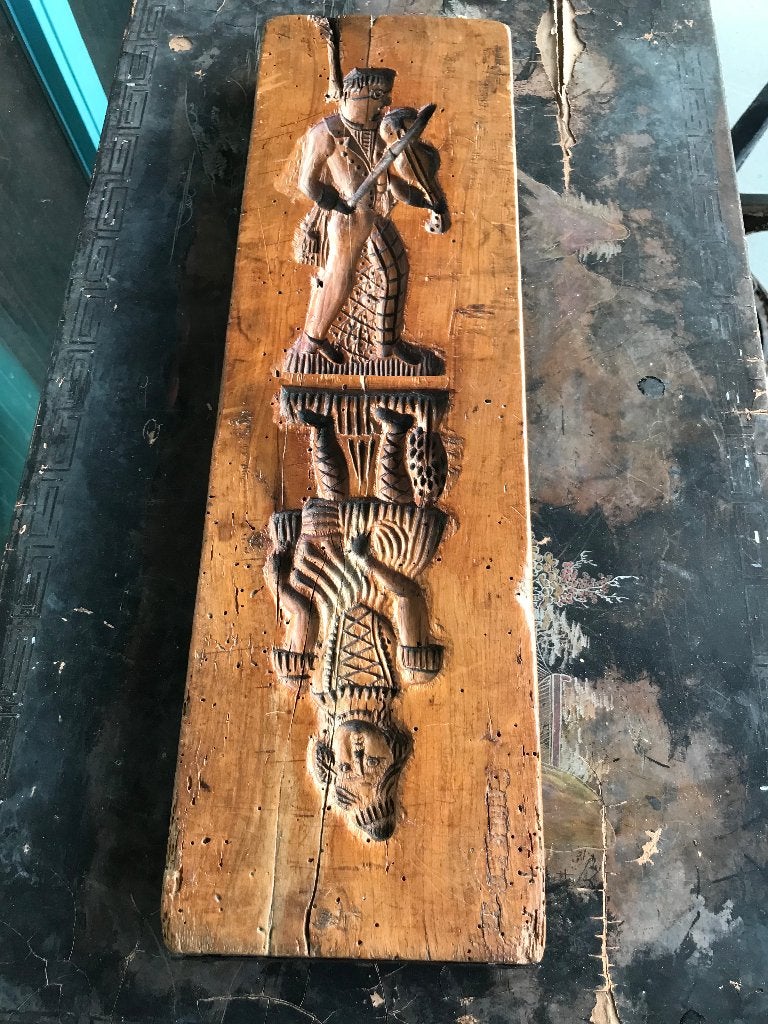 antiek koek speculaas bakkers plank violist dubbelzijdig, Ophalen of Verzenden