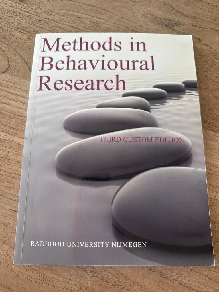Methods in Behavioural Research - Gratis!, Boeken, Studieboeken en Cursussen, Ophalen, Gamma, Gelezen, WO