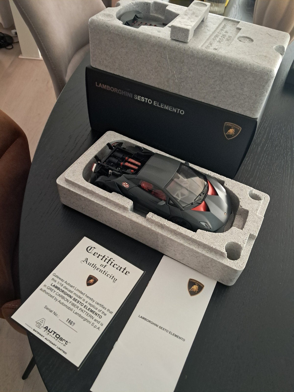 Lamborghini Sesto Elemento Autoart Signature, Ophalen of Verzenden, Zo goed als nieuw, Auto, Autoart