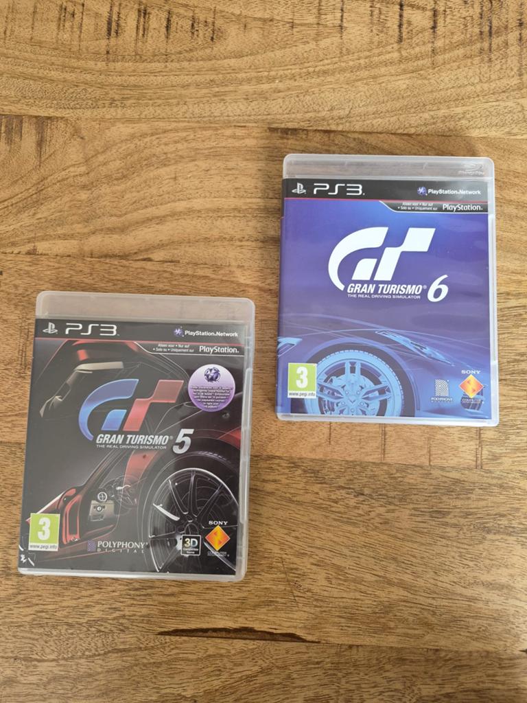 Gran Turismo 5 & 6 PS3 - Racegame Bundel PlayStation 3, Spelcomputers en Games, Ophalen, Overige kleuren, Zonder controller, Gebruikt