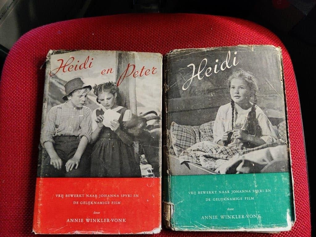 Twee vintage boeken van Heidi en Peter - Vintage 1955, Ophalen of Verzenden, Gelezen, Sprookjes