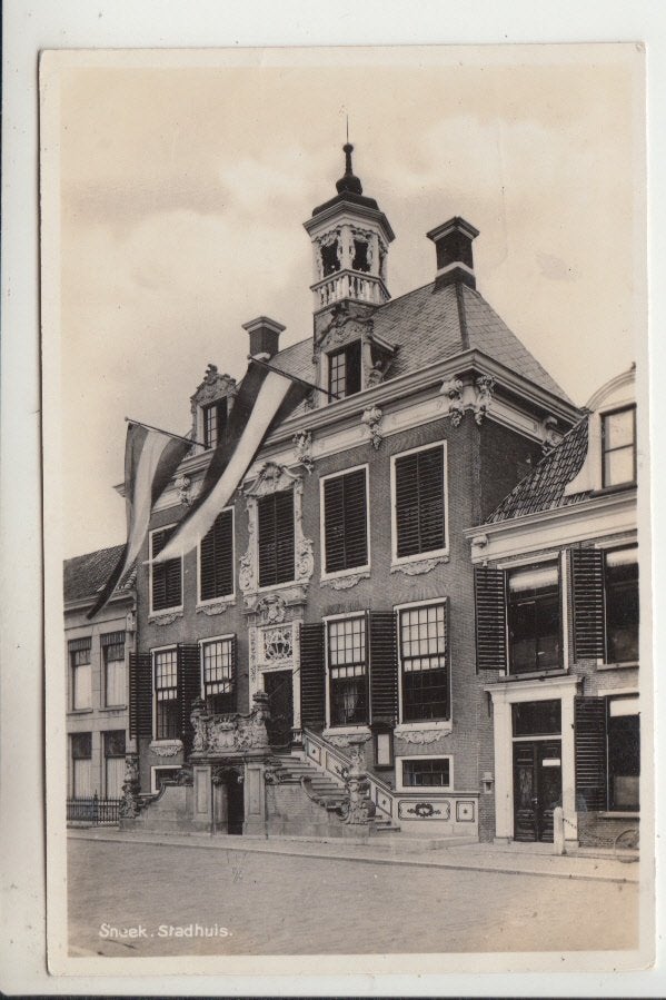Sneek, Stadhuis, Ophalen of Verzenden, 1920 tot 1940, Gelopen, Friesland