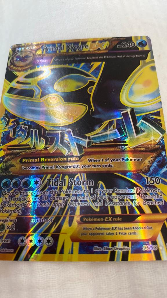 Mooie primal kyogre EX, Hobby en Vrije tijd, Verzamelkaartspellen | Pokémon, Ophalen of Verzenden, Zo goed als nieuw