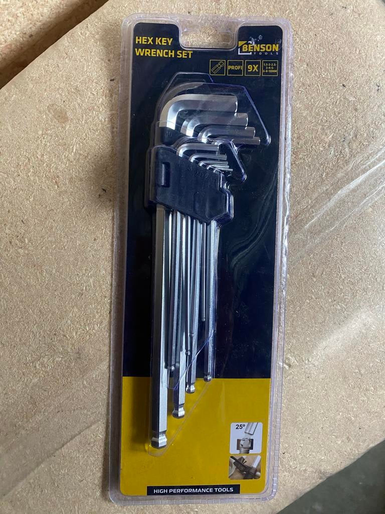 Nieuwe Benson Tools Inbussleutelset - 9-delig, Onbekend, Nieuw, Ophalen of Verzenden, Onbekend