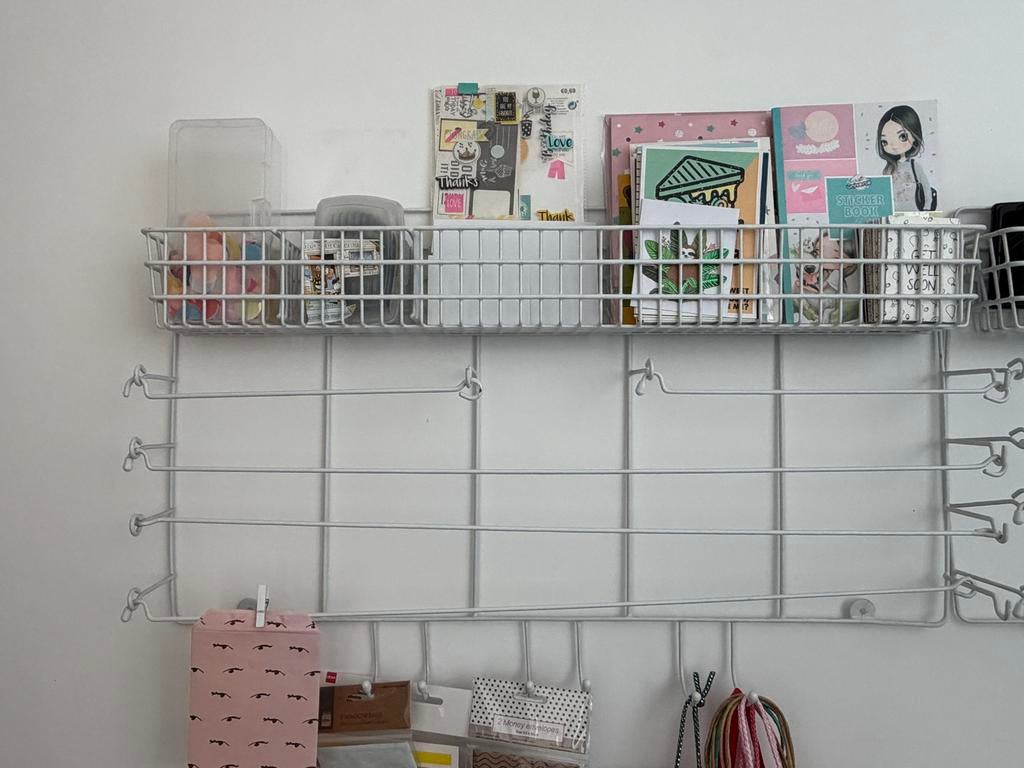 Hema Inpakpapierrek wit (2x) met Washi tape houder, Ophalen of Verzenden, Gebruikt