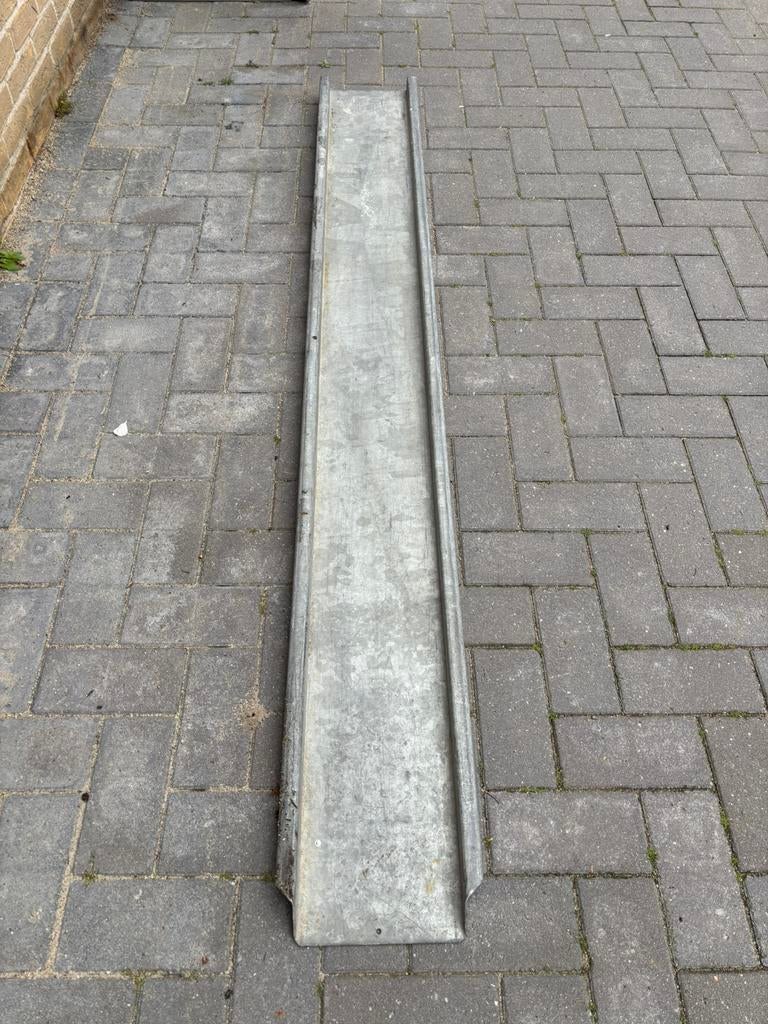 Zware aluminium rijplaat, 2 meter lang, 25cm breed, Ophalen