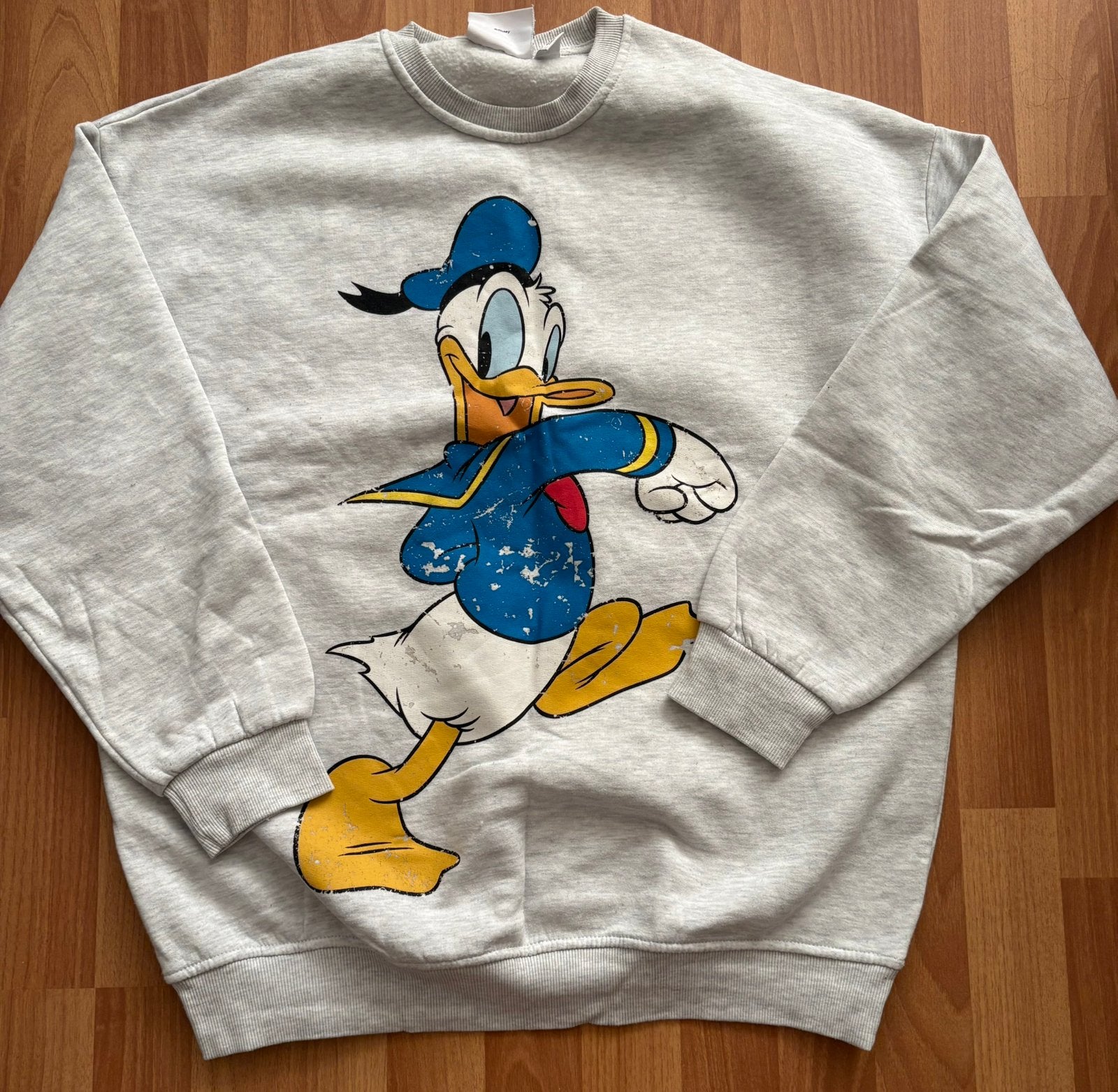 Nieuw - Grijze sweater “Donald Duck”, maat XS oversized, Ophalen of Verzenden, Zo goed als nieuw, Maat 34 (XS) of kleiner, Grijs