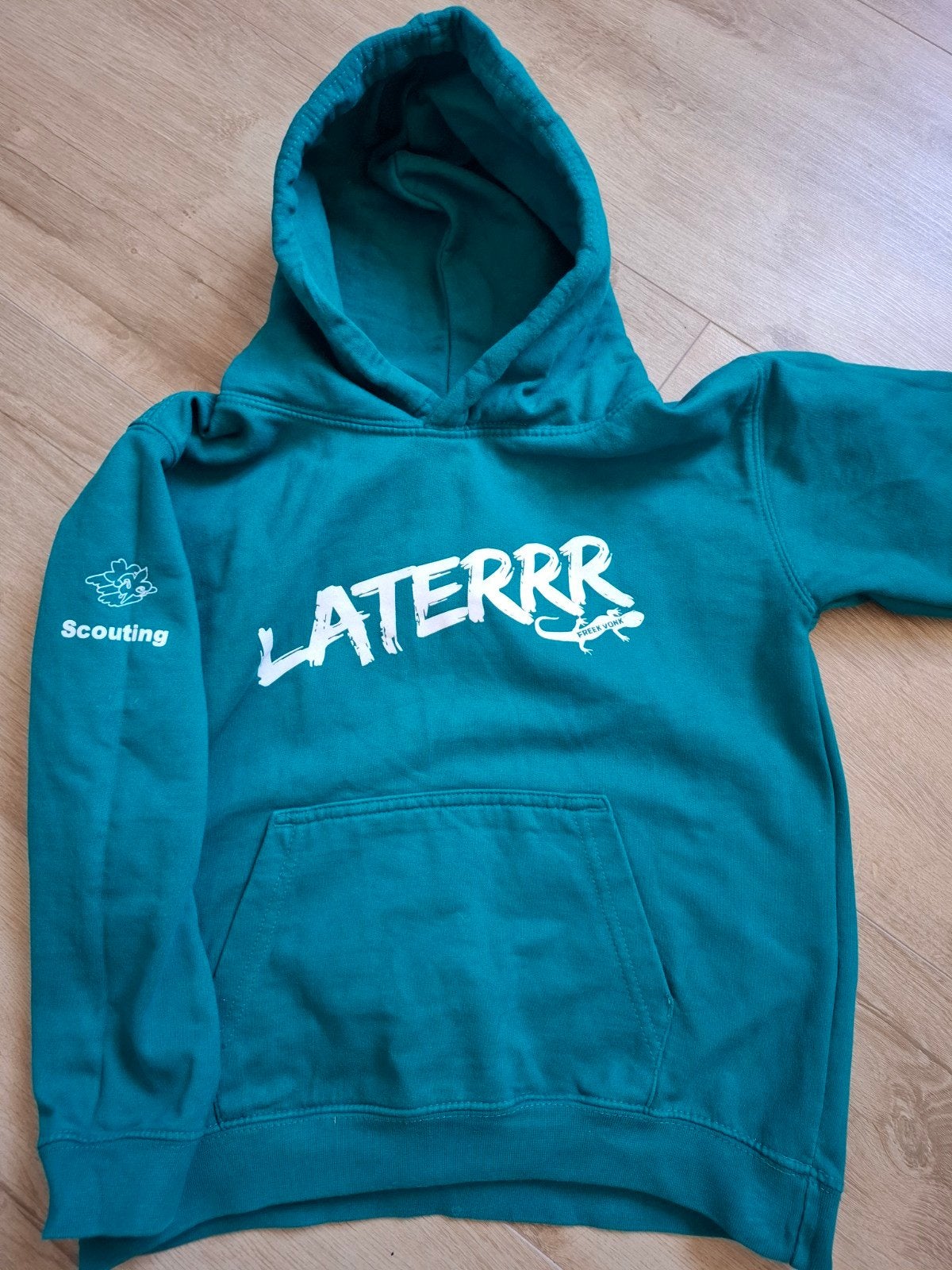 Freek Vonk x Scouting Hoodie - Limited Edition (Groen/Blauw), Jongen of Meisje, Trui of Vest, Ophalen of Verzenden, Zo goed als nieuw