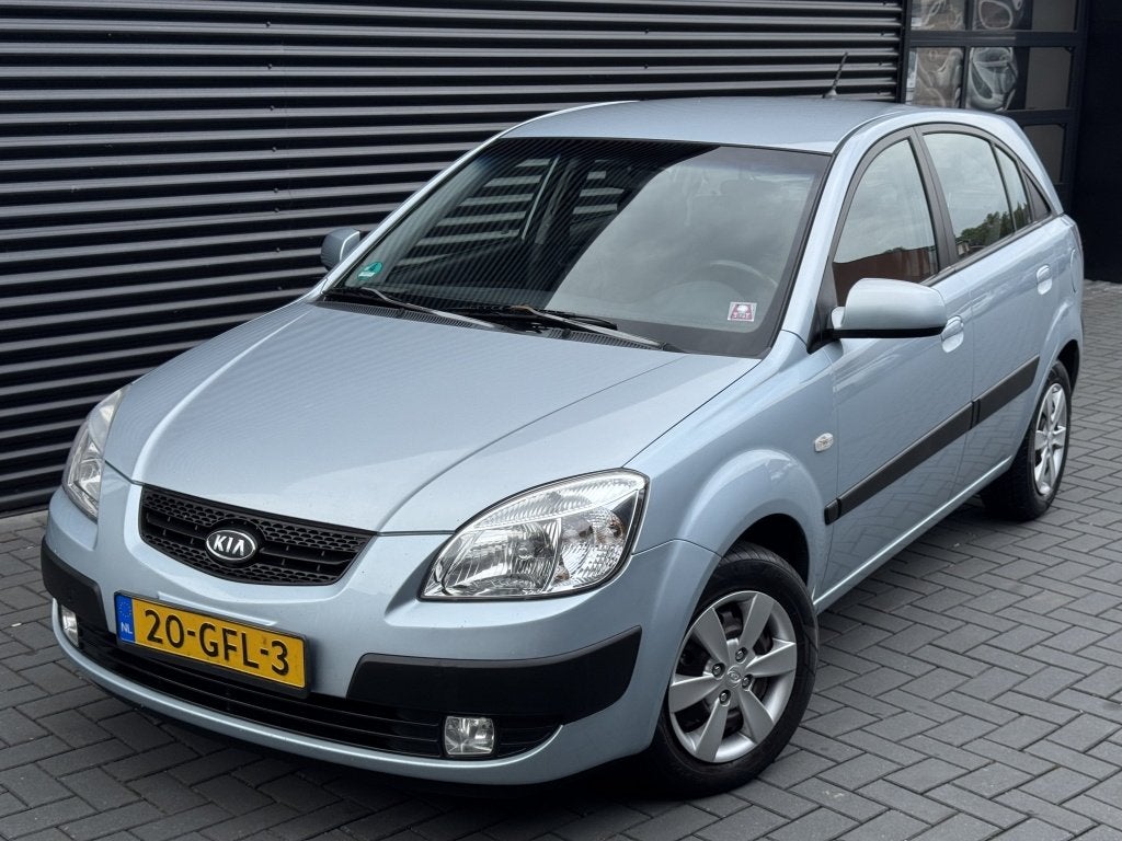 Kia Rio 1.4 All Stars 2008| BLAUW| 5DRS| AUTOMAAT| AIRCO|, Auto's, Kia, Automaat, Gebruikt, Metallic lak, 4 cilinders