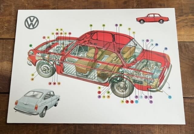VW 1500 GARAGE decoratie Atist impression -, Ophalen of Verzenden, Auto's
