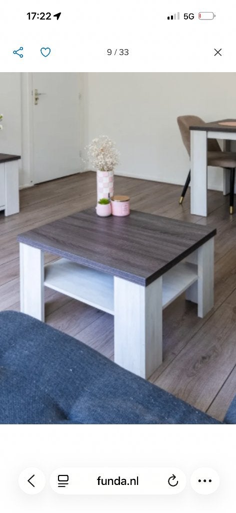 Salontafel, Huis en Inrichting, Tafels | Salontafels, Ophalen, Gebruikt, 100 tot 150 cm, 50 tot 100 cm