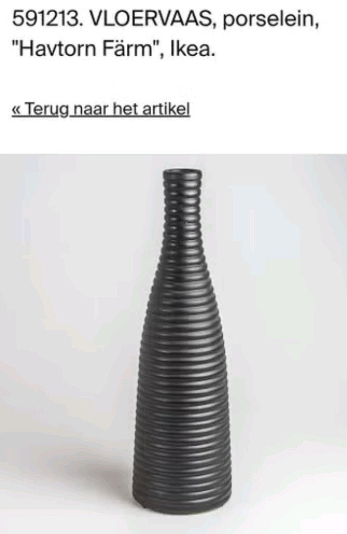 zwarte vaas ikea groot, Huis en Inrichting, Woonaccessoires | Vazen, Ophalen