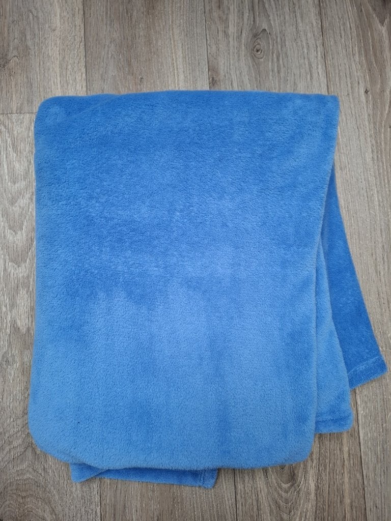 blauwe fleecedeken, Fleecedeken, Ophalen of Verzenden, Zo goed als nieuw, Wasbaar