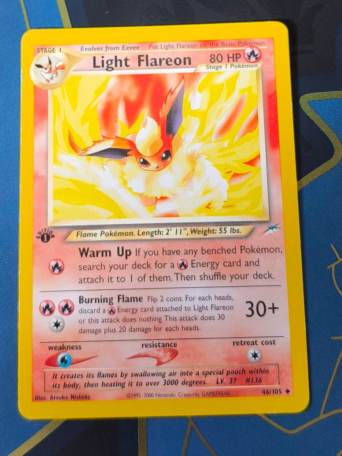 Light Flareon 1st edition - Neo Destiny - NDE 46, Ophalen of Verzenden, Nieuw, Losse kaart, Foil