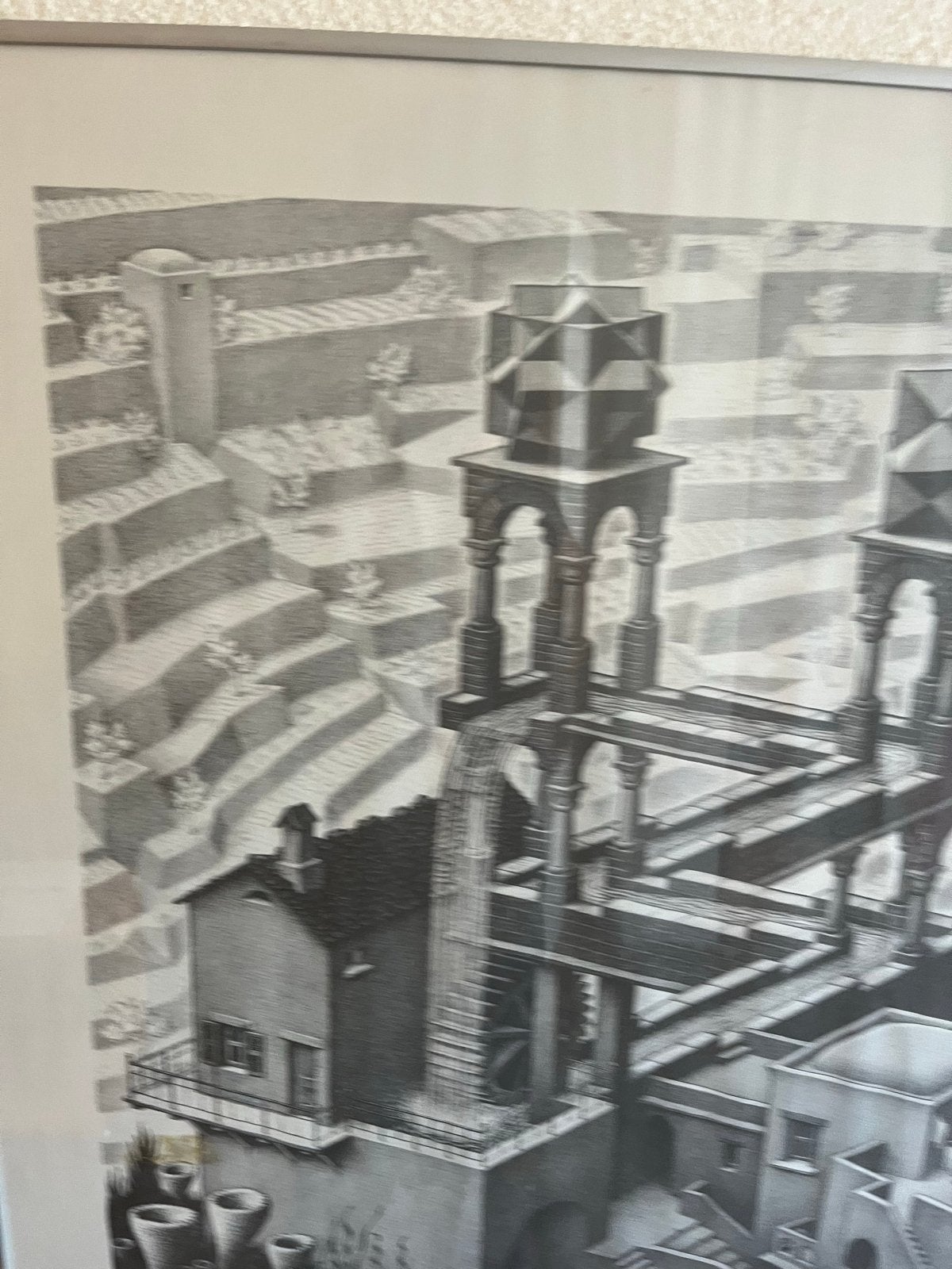 M.C. Escher Waterval - Ingelijste Print, Ophalen, Print, Print/reproductie, Ingelijst