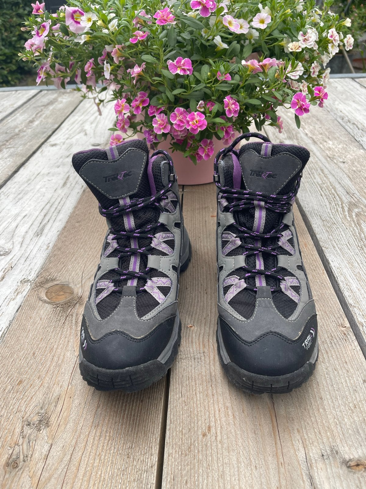 Trek Tec wandelschoenen bergschoen  - grijs/paars maat 40, Ophalen, Zo goed als nieuw, Schoenen