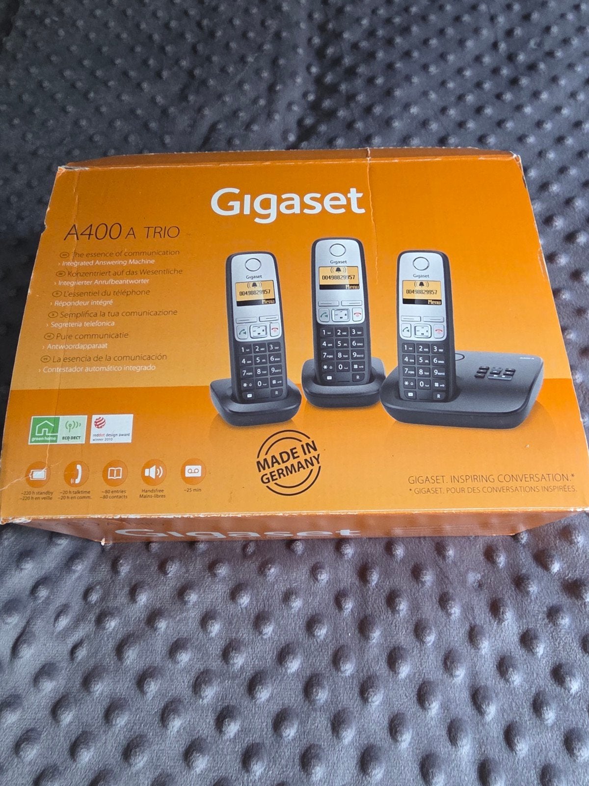 Gigaset A400A Trio draadloze telefoons met antwoordapparaat, Ophalen of Verzenden, Nieuw, 3 handsets