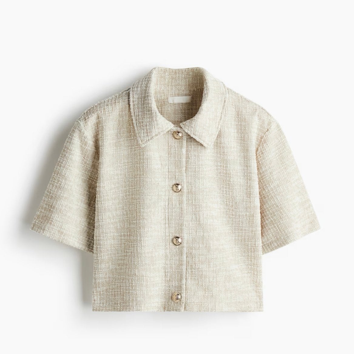 Stijlvol H&M Jasje Maat S, Beige, Ophalen of Verzenden, Zo goed als nieuw, Korte mouw