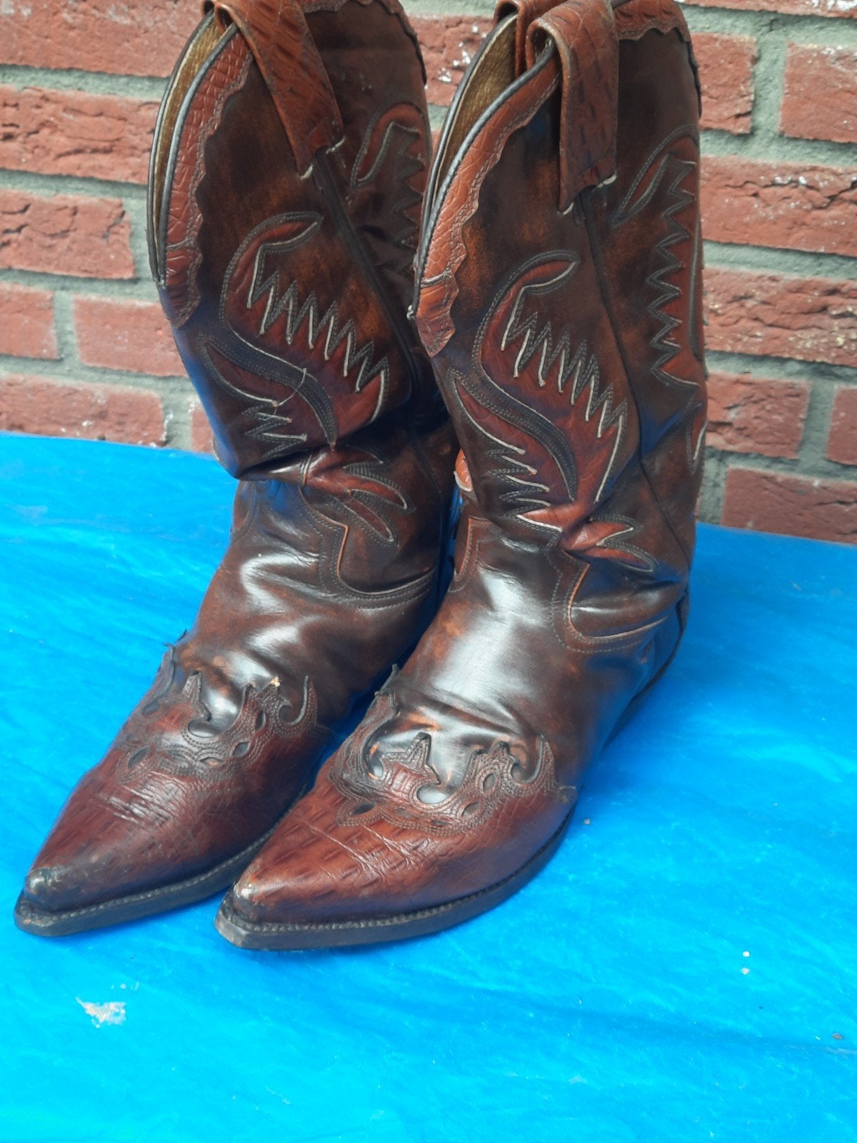 Te koop mooie cowboy laarzen, Kleding | Heren, Schoenen, Ophalen, Bruin, Boots, Zo goed als nieuw