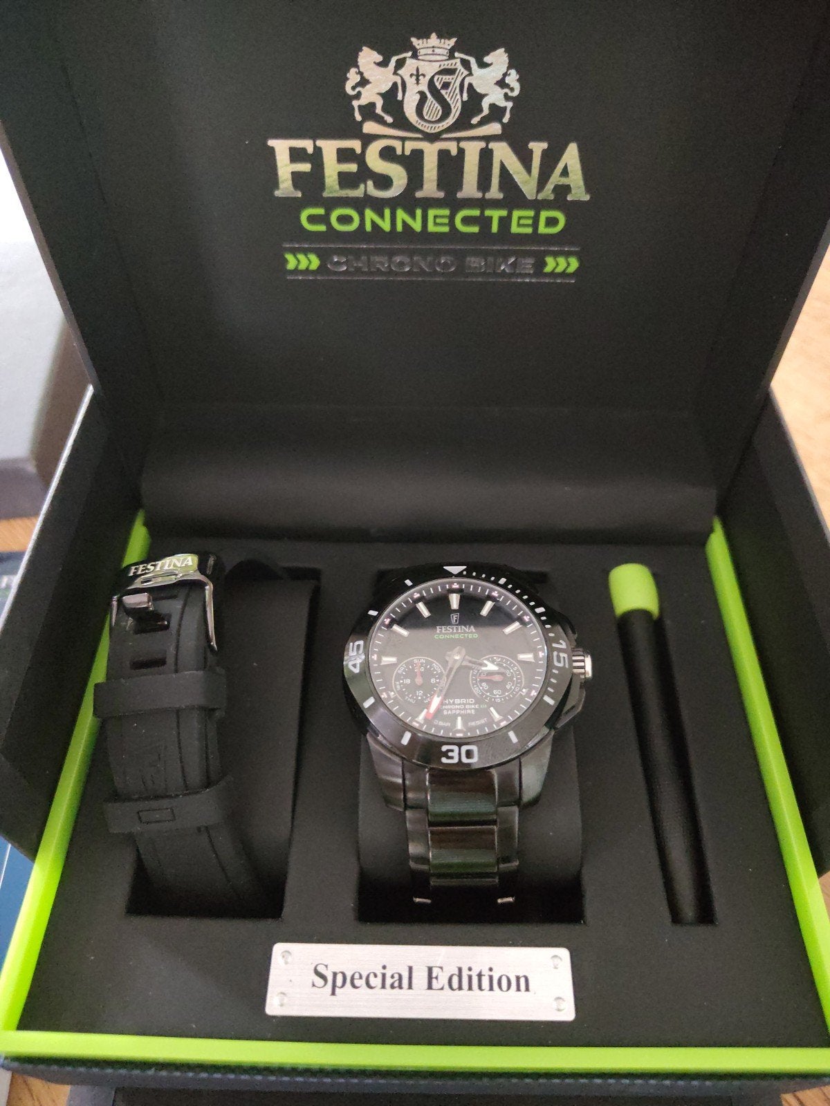 Festina Chrono Bike F20648/1 Hybride horloge - Zwart, Overige merken, Staal, Staal, Polshorloge