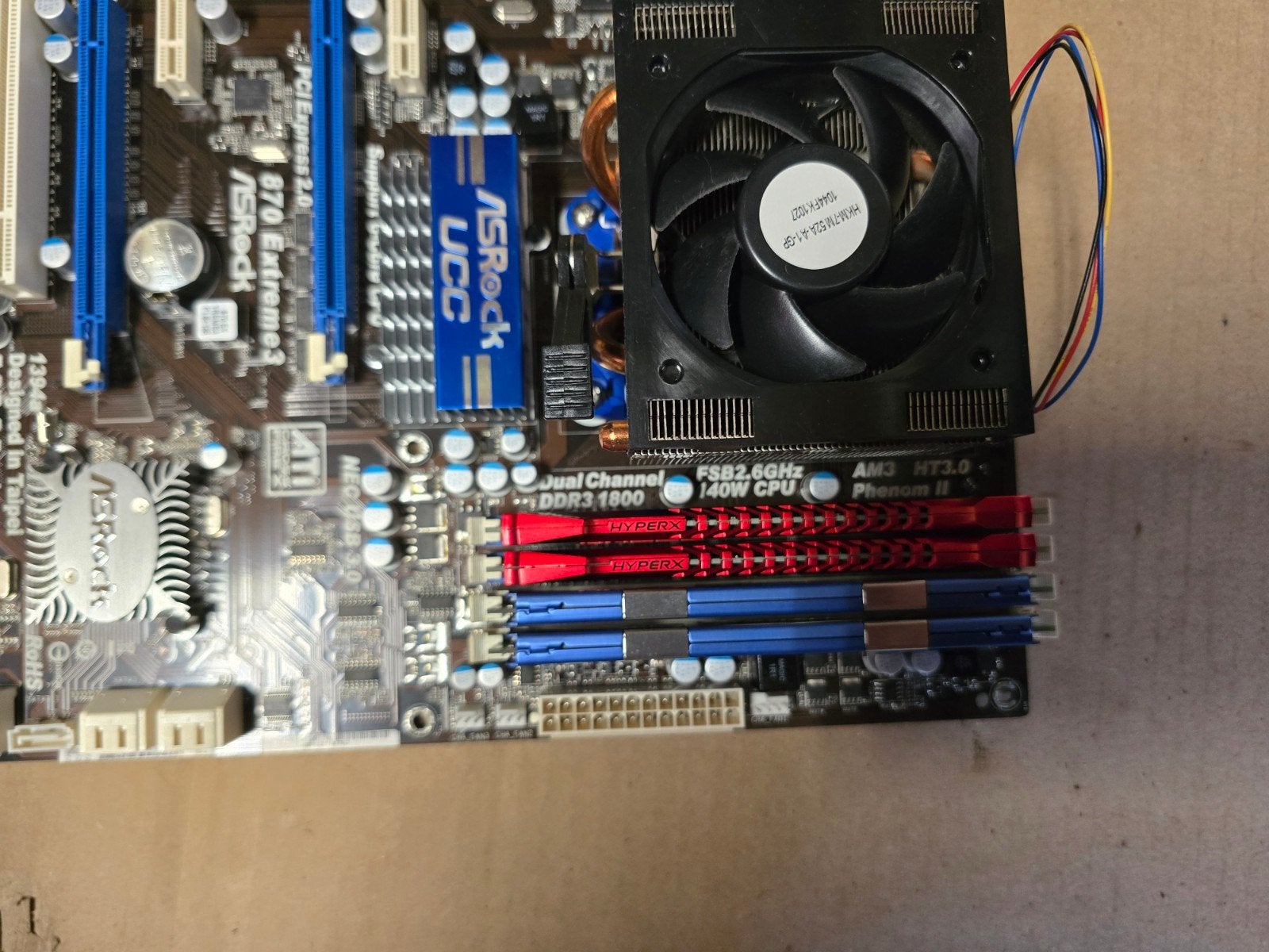Asrock 870 extreme 3, 16gb ddr3, amd phenon 2 quad core, Computers en Software, Ophalen of Verzenden, DDR3