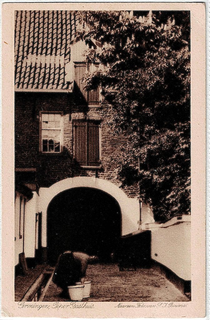 Groningen stad, Peper Gasthuis, ongelopen, richtprijs 3,50, Verzenden, 1920 tot 1940, Ongelopen, Groningen