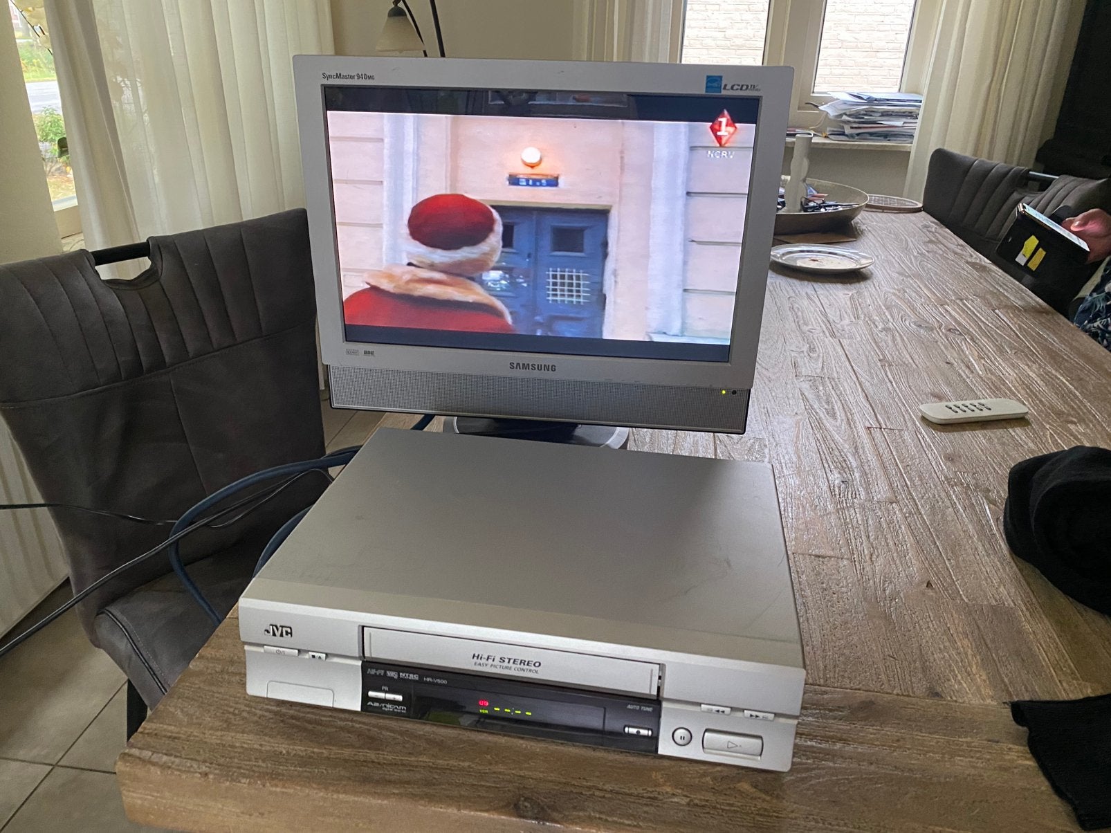 JVC HR V500 stereo VHS videospeler, Ophalen of Verzenden, Gebruikt, VHS-speler of -recorder