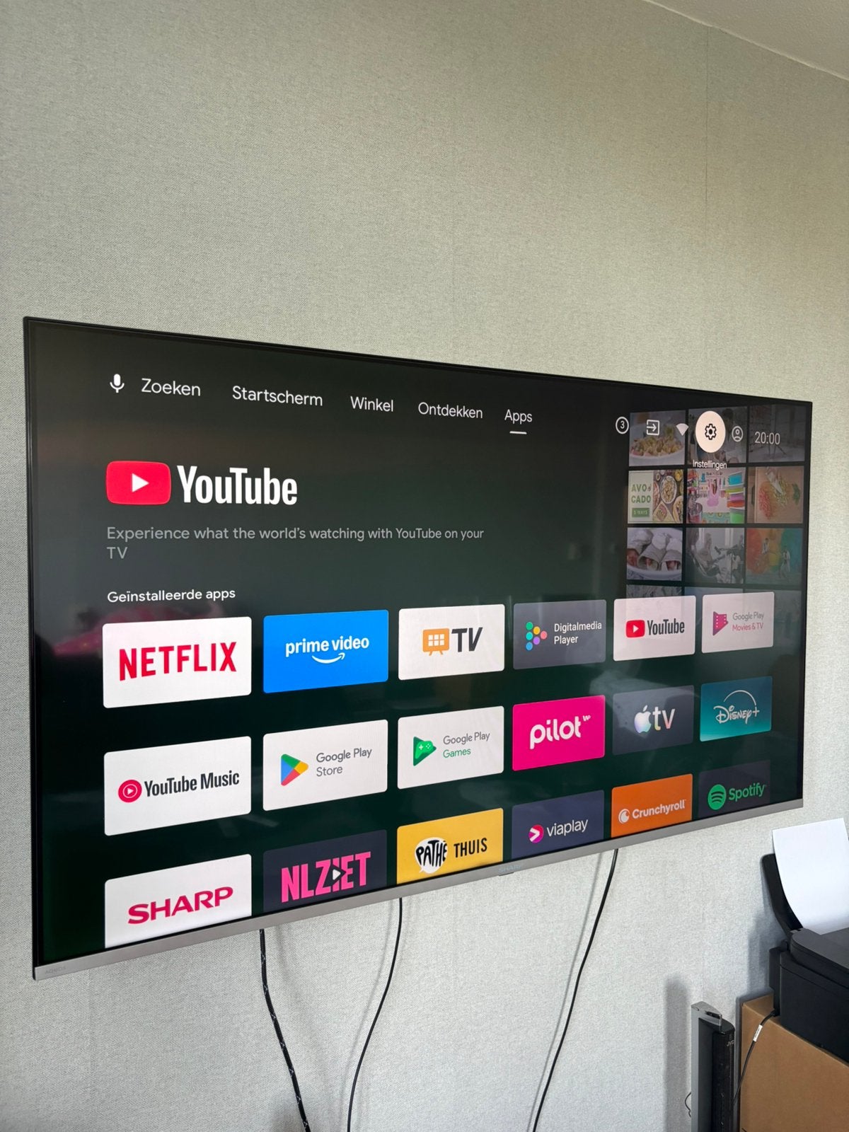 Sharp 55 inch 4K Smart TV, Audio, Tv en Foto, Televisies, Ophalen, QLED, 120 Hz, Zo goed als nieuw