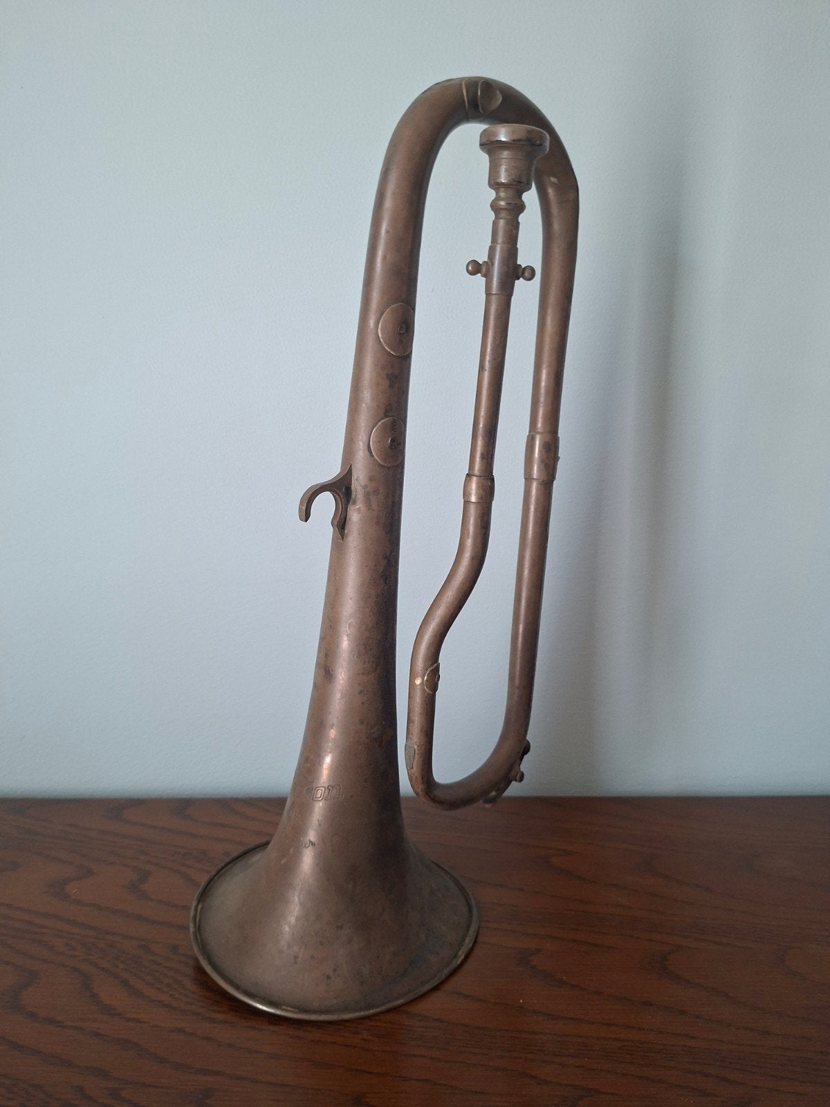 Antieke Buescher Bugel - Vintage Koperen Signaalhoorn, Muziek en Instrumenten, Blaasinstrumenten | Trompetten, Ophalen of Verzenden