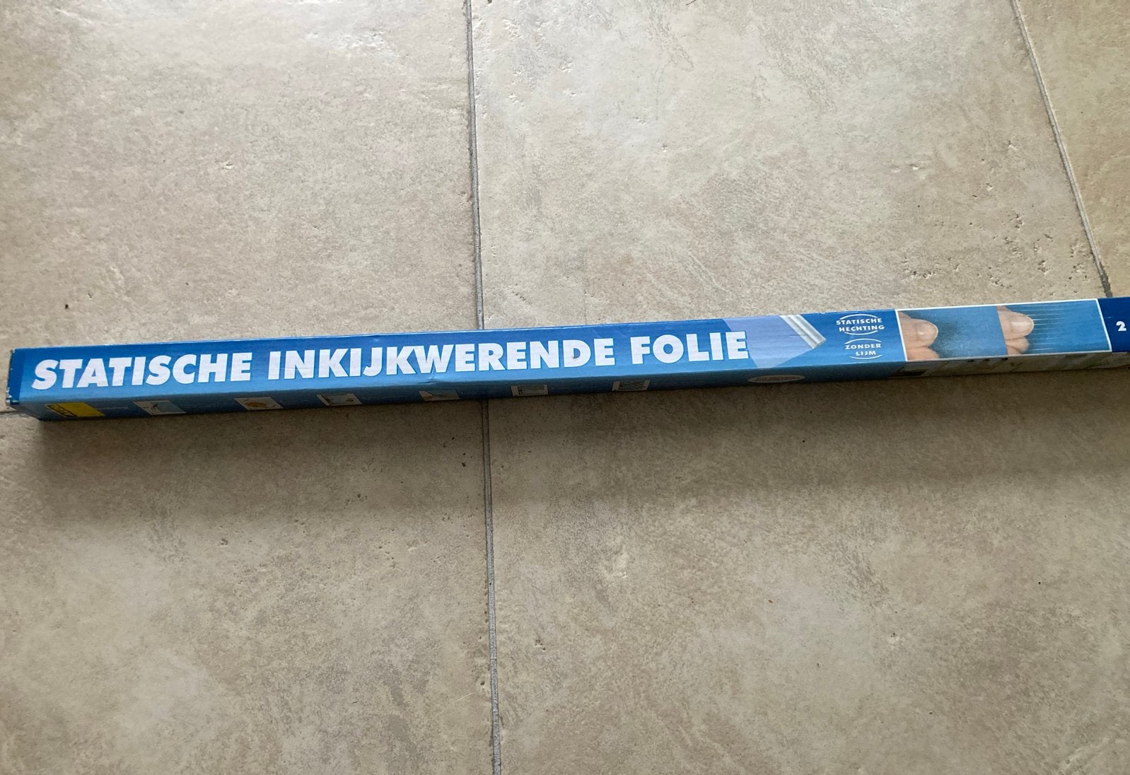 Statisch Inkijkwerend Raamfolie Gestreept 130x90 cm, Ophalen, 80 tot 120 cm, Zo goed als nieuw, Overige typen