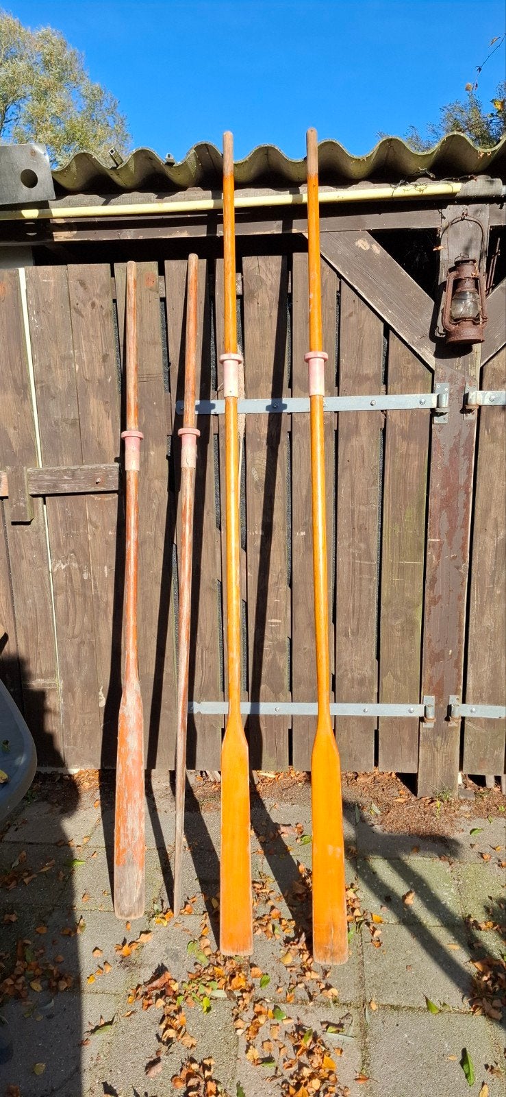 roeispanen hout, Ophalen, Gebruikt