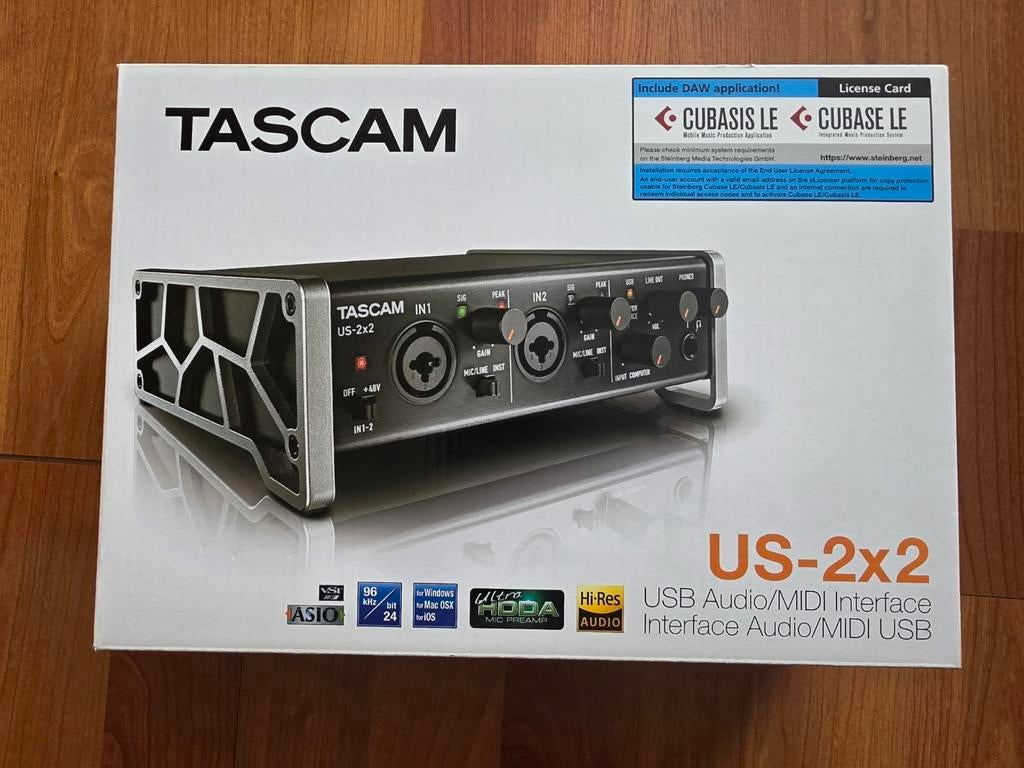 TASCAM US-2x2 USB Audio/MIDI Interface, Ophalen, Zo goed als nieuw, Extern, Tascam