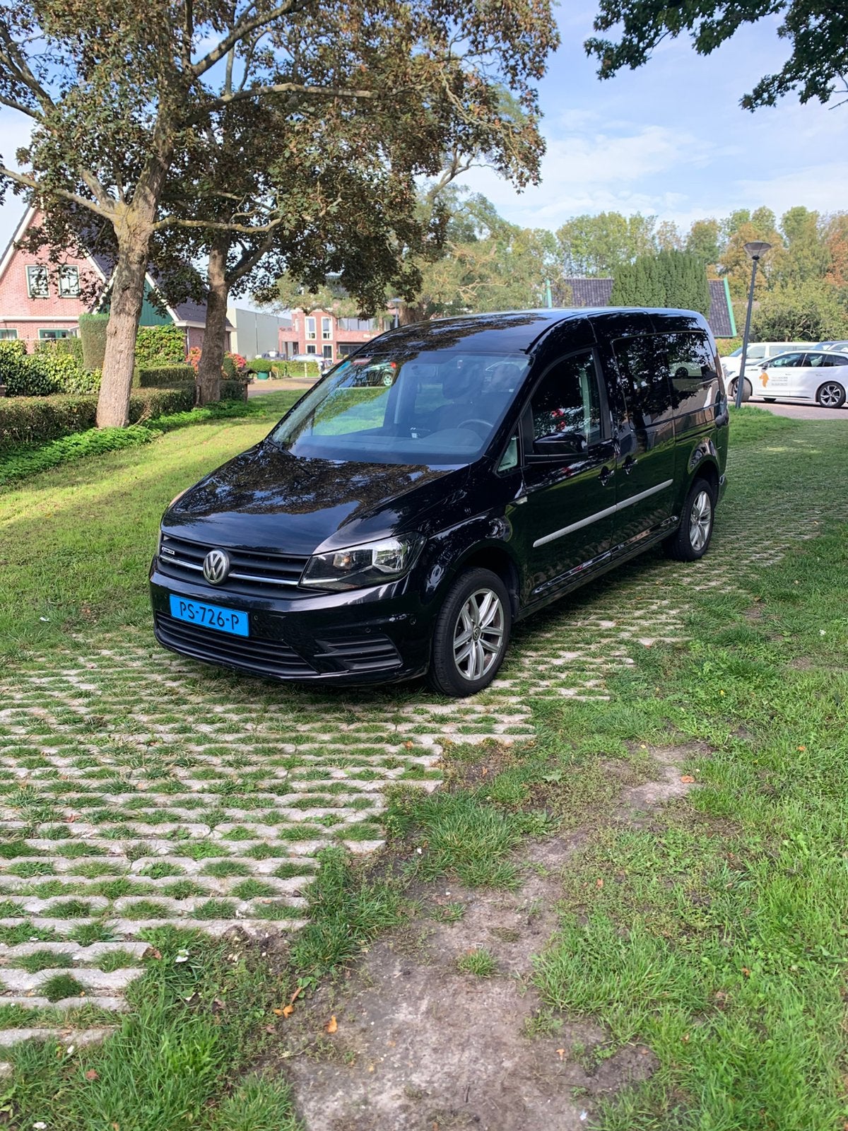 Volkswagen Caddy 1.4 TSI 81KW AUT 2017 Zwart, Auto's, Stof, Zwart, 4 cilinders, CNG (Aardgas)