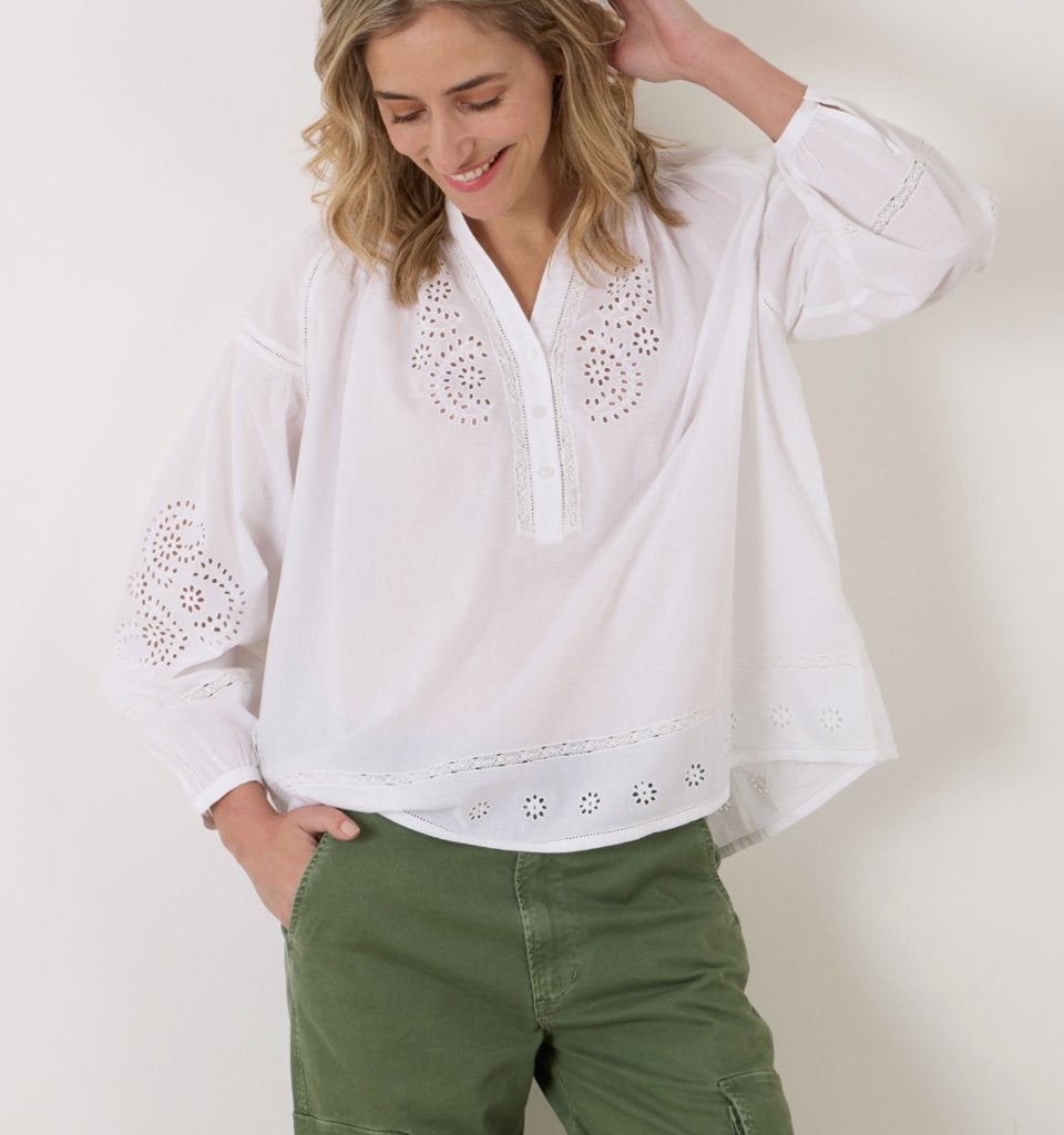 Vanessa Bruno prachtige wijde witte blouse mt 38 ZGAN, Maat 38/40 (M), Verzenden, Wit, Vanessa Bruno